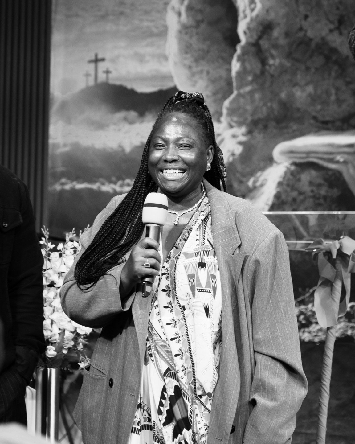 A moment of conversation at Jesus House